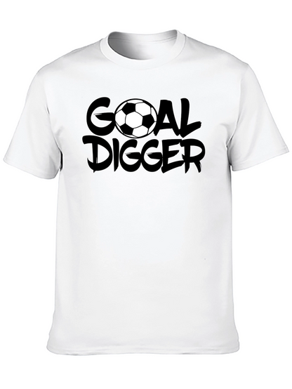 Camiseta Negra Goal Digger Fútbol Casual