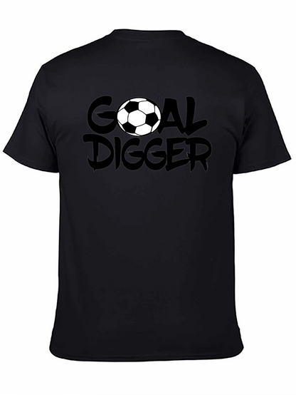 Camiseta Negra Goal Digger Fútbol Casual