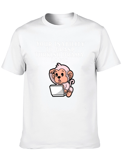 Camiseta Negra Humorística Lógica Drama Turco