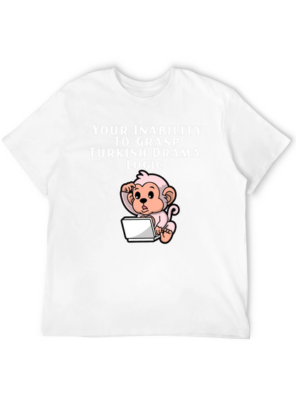 Camiseta Negra Humorística Lógica Drama Turco