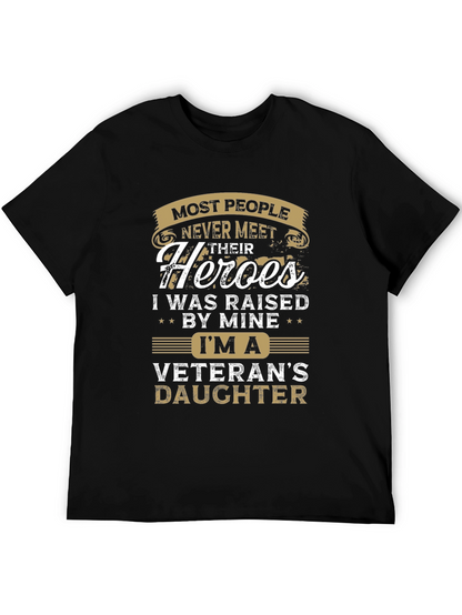 Camiseta Negra Hija de Veterano para Hombre