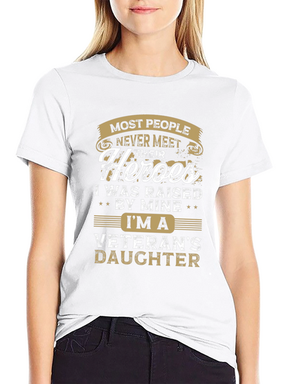 Camiseta Negra Hija de Veterano para Hombre