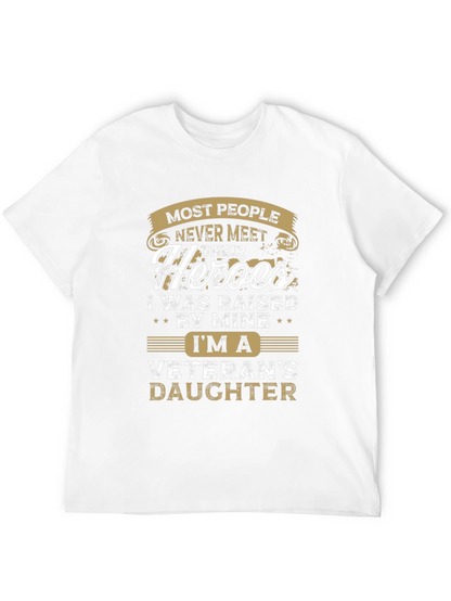 Camiseta Negra Hija de Veterano para Hombre