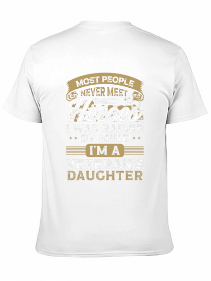 Camiseta Negra Hija de Veterano para Hombre