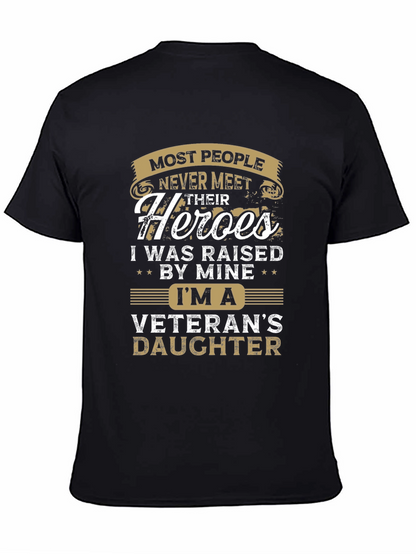Camiseta Negra Hija de Veterano para Hombre