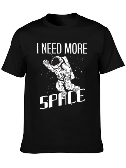 Camiseta Negra Necesito Más Espacio Astronauta