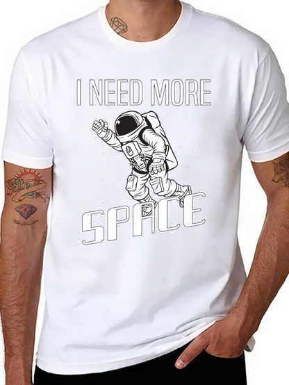 Camiseta Negra Necesito Más Espacio Astronauta