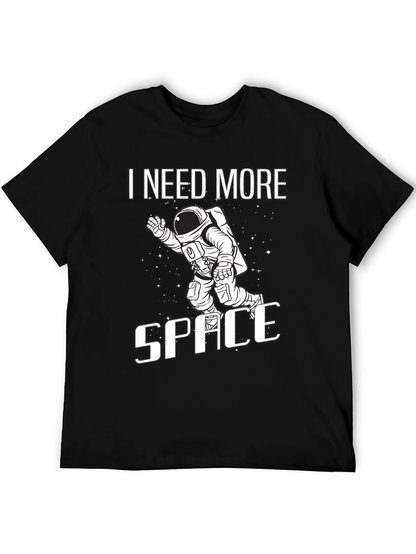 Camiseta Negra Necesito Más Espacio Astronauta