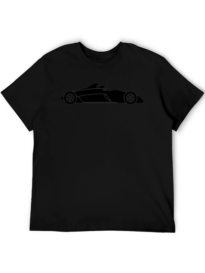 Camiseta Negra con Diseño de Coche de Carreras