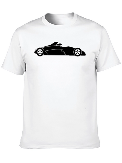 Camiseta Negra con Diseño de Coche de Carreras