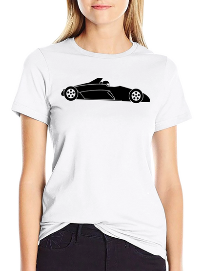 Camiseta Negra con Diseño de Coche de Carreras