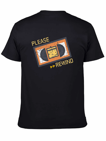 Camiseta Retro VHS: ¡Por Favor Rebobinar!