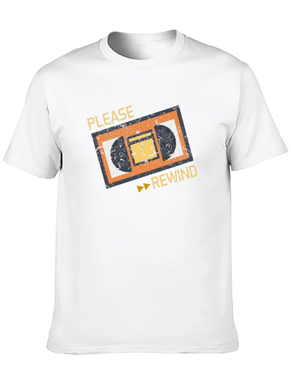 Camiseta Retro VHS: ¡Por Favor Rebobinar!