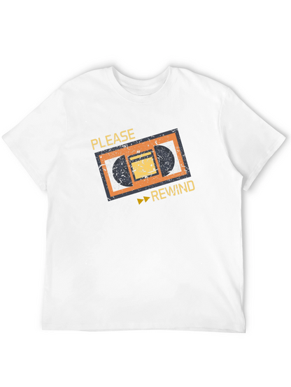Camiseta Retro VHS: ¡Por Favor Rebobinar!