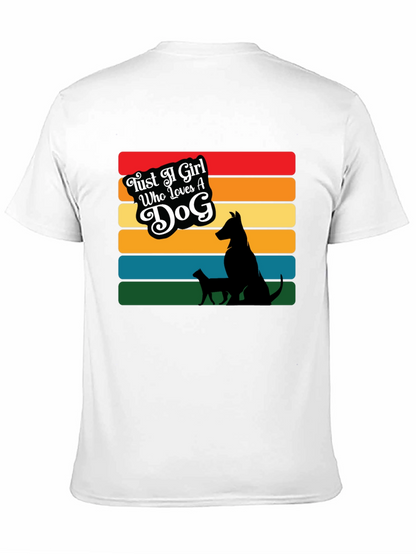 Camiseta Negra Just a Girl Who Loves a Dog