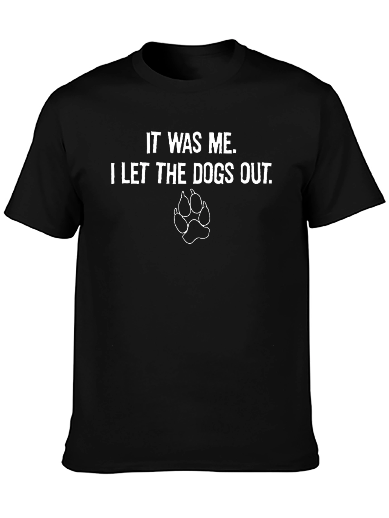 Camiseta Negra Yo Dejé Salir a los Perros