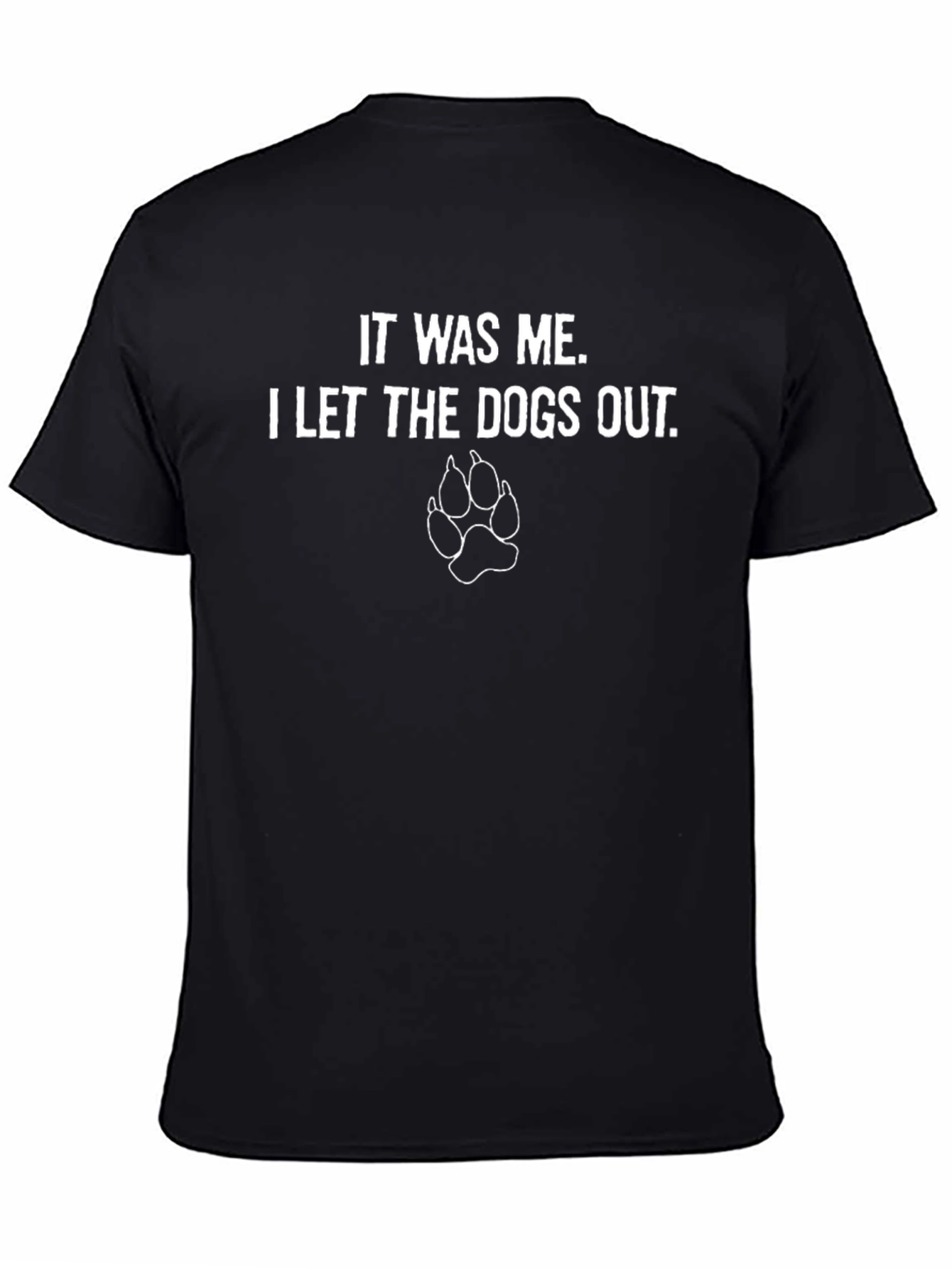 Camiseta Negra Yo Dejé Salir a los Perros