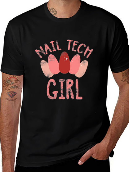 Camiseta Negra Nail Tech Girl