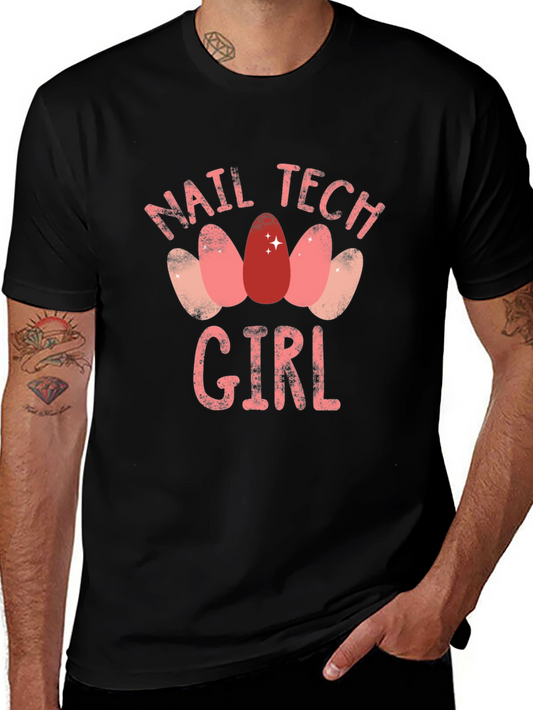 Camiseta Negra Nail Tech Girl