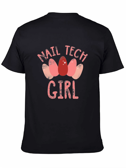 Camiseta Negra Nail Tech Girl