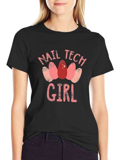 Camiseta Negra Nail Tech Girl
