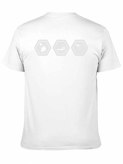Camiseta Hombre Humor Adicto Trabajo-Sueño-Compras