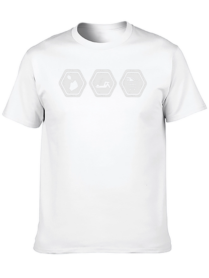 Camiseta Hombre Humor Adicto Trabajo-Sueño-Compras