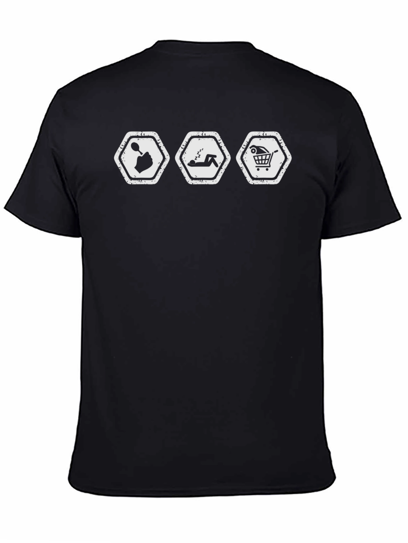 Camiseta Hombre Humor Adicto Trabajo-Sueño-Compras