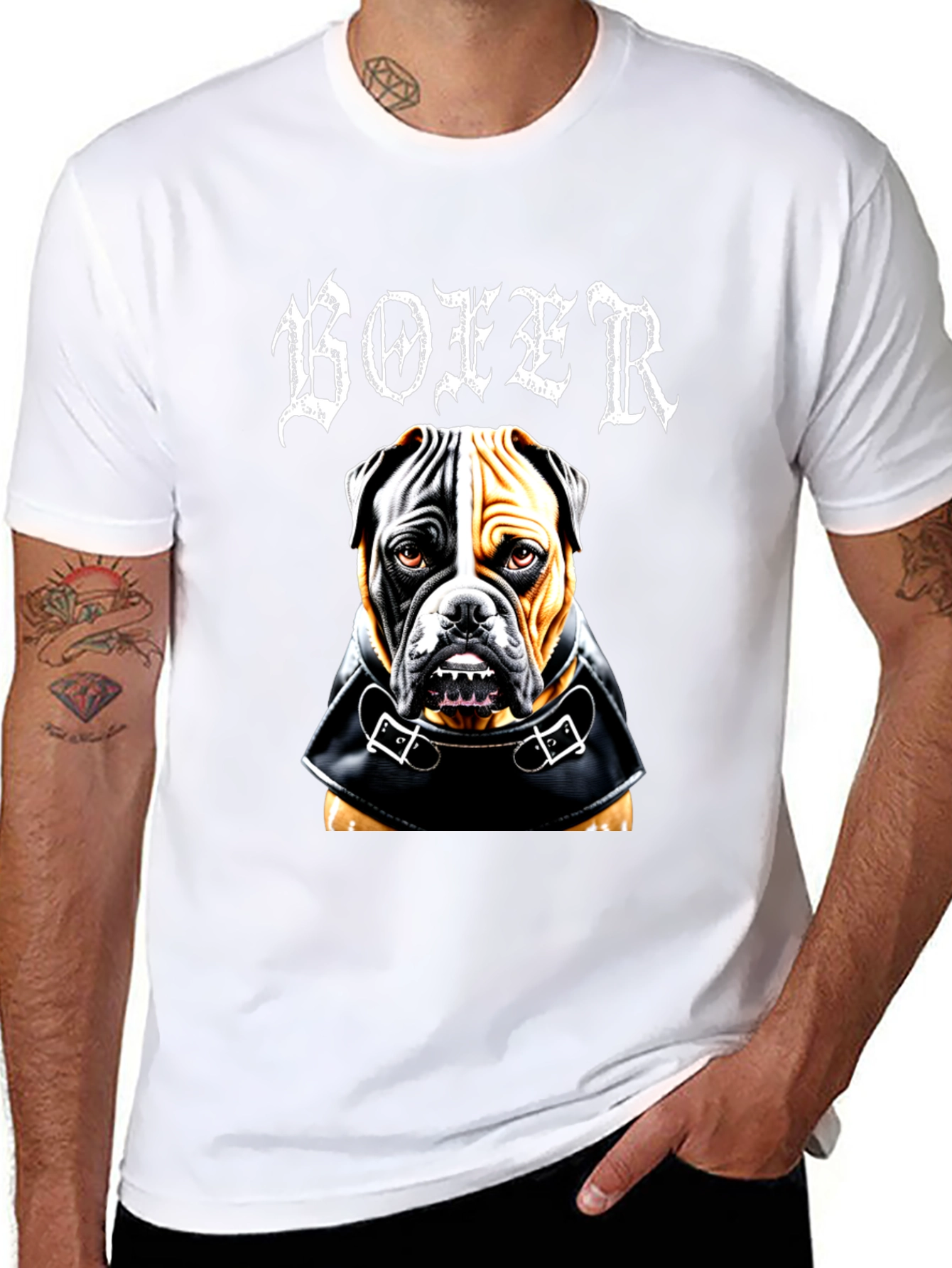Camiseta Hombre Diseño Bóer Perro
