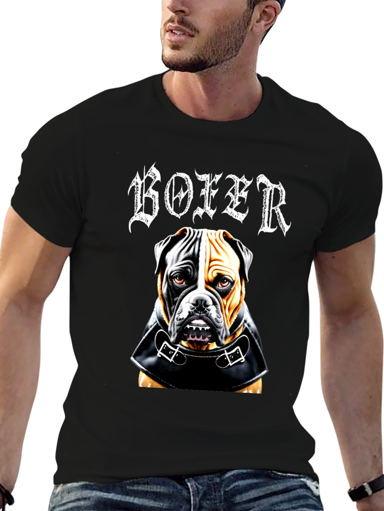 Camiseta Hombre Diseño Bóer Perro