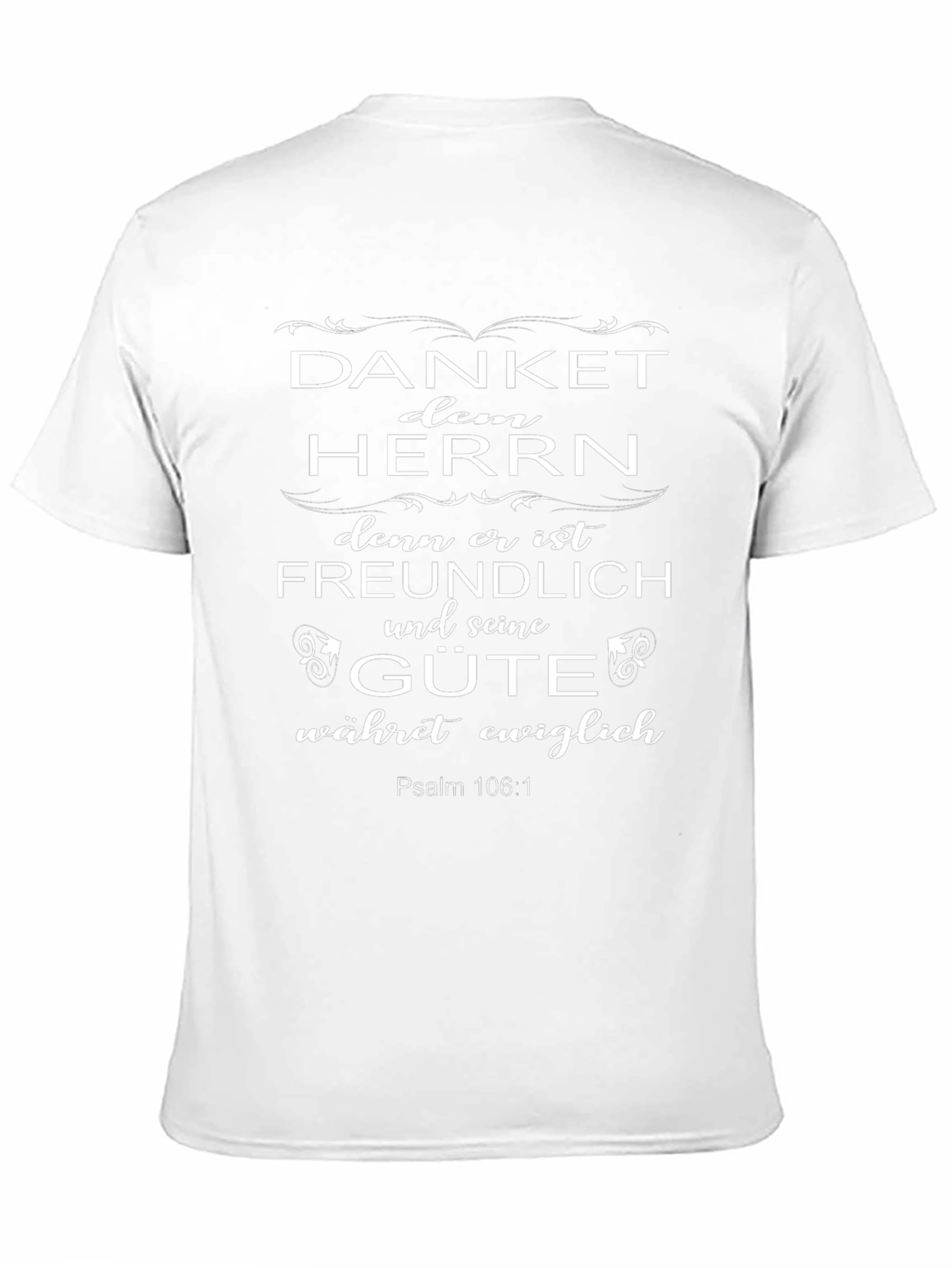 Camiseta Cristiana Negra: Danket dem Herrn