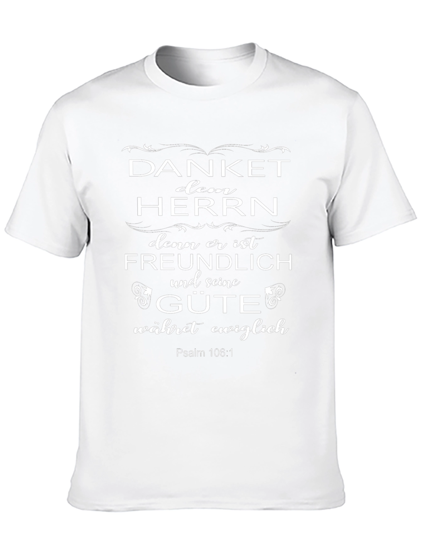 Camiseta Cristiana Negra: Danket dem Herrn
