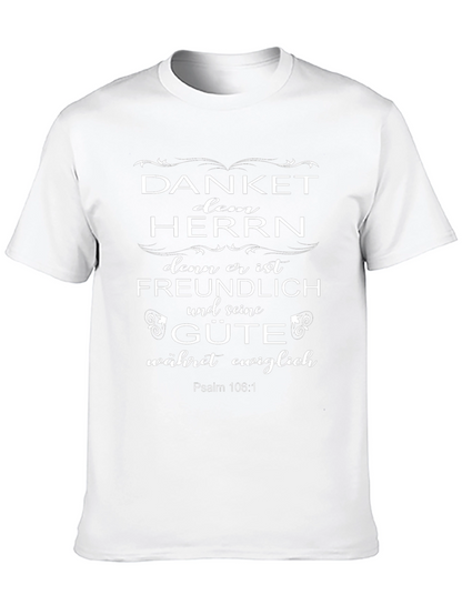 Camiseta Cristiana Negra: Danket dem Herrn