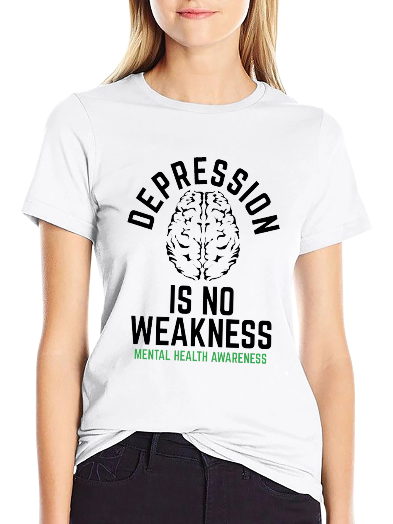 Camiseta Negra: Salud Mental Depresión No Es Debilidad