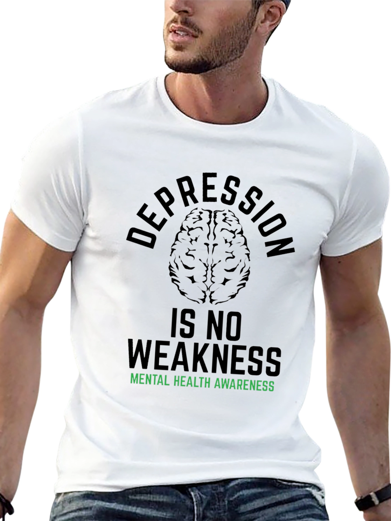 Camiseta Negra: Salud Mental Depresión No Es Debilidad