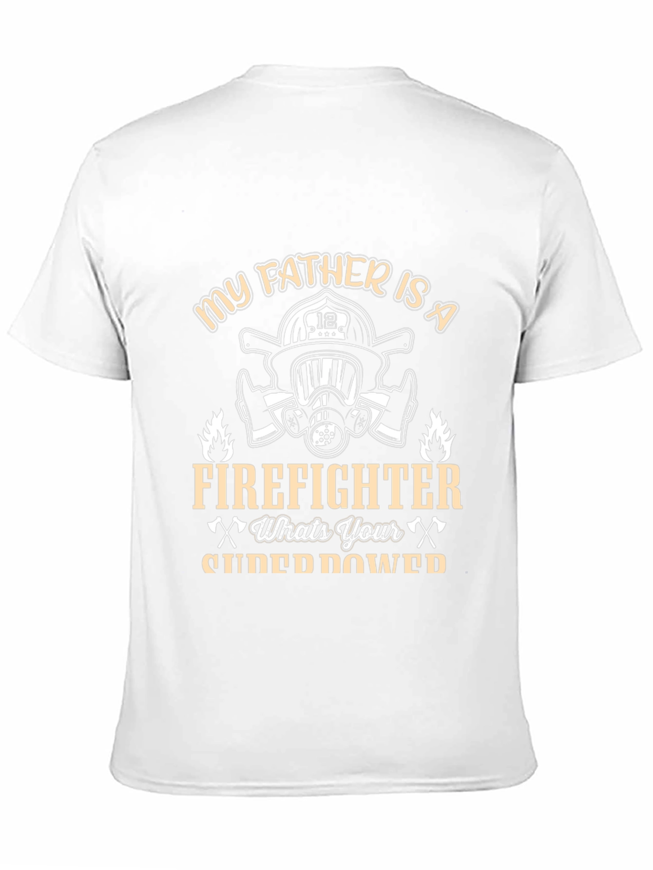 Camiseta Negra: Mi Padre Bombero ¿Cuál es tu Superpoder?