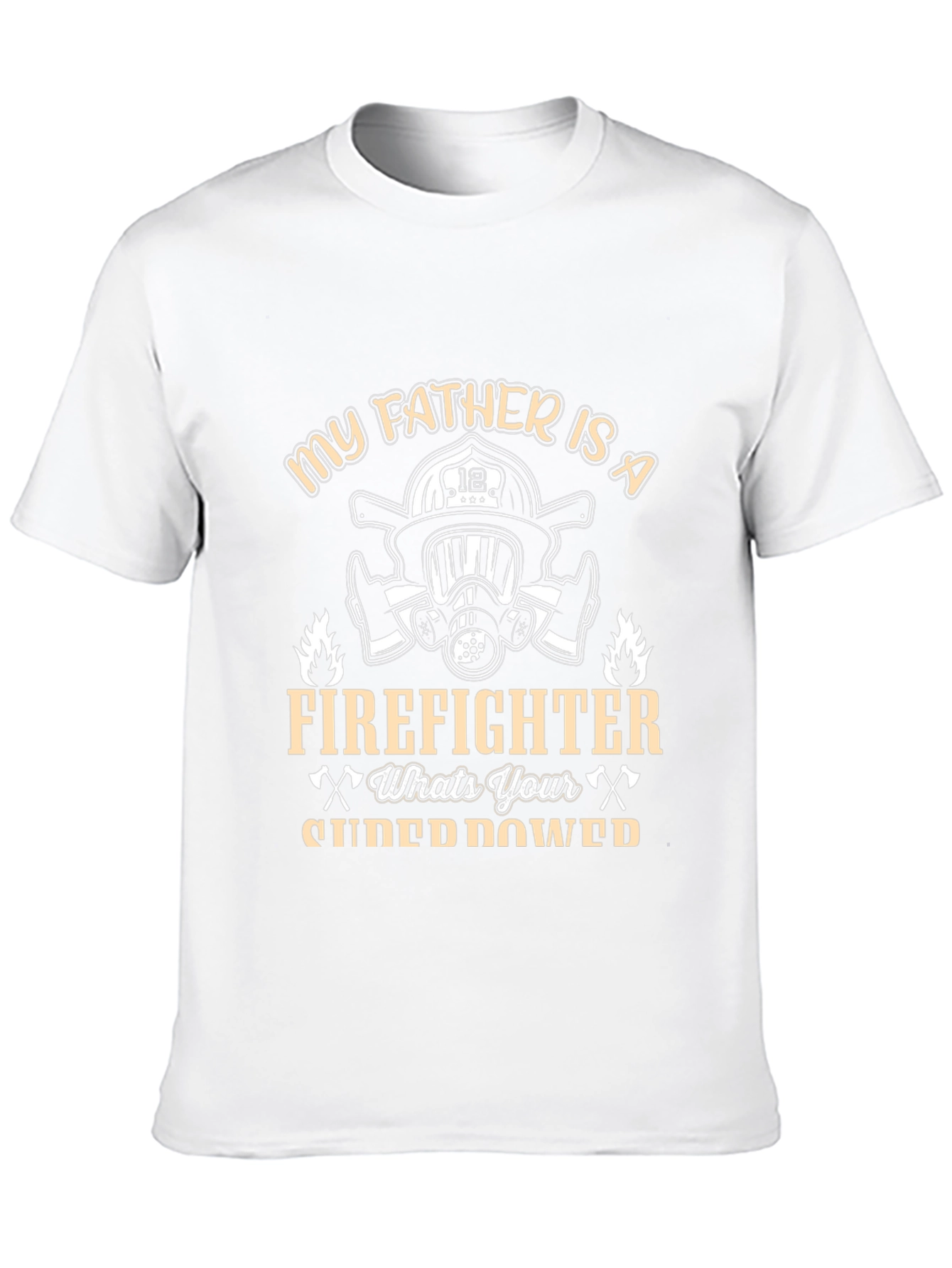 Camiseta Negra: Mi Padre Bombero ¿Cuál es tu Superpoder?