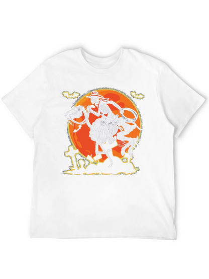 Camiseta Halloween Esqueleto Vaquero Luna