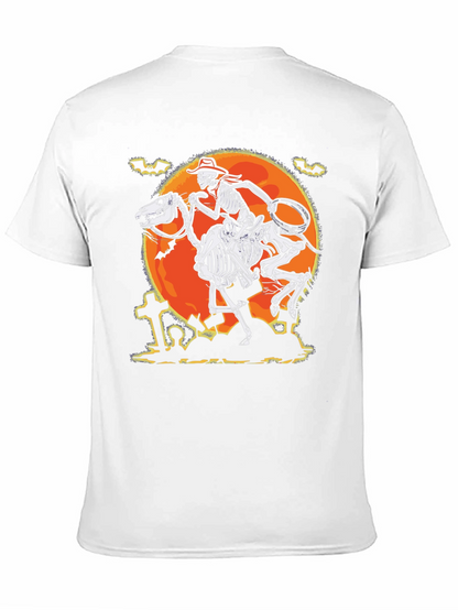 Camiseta Halloween Esqueleto Vaquero Luna