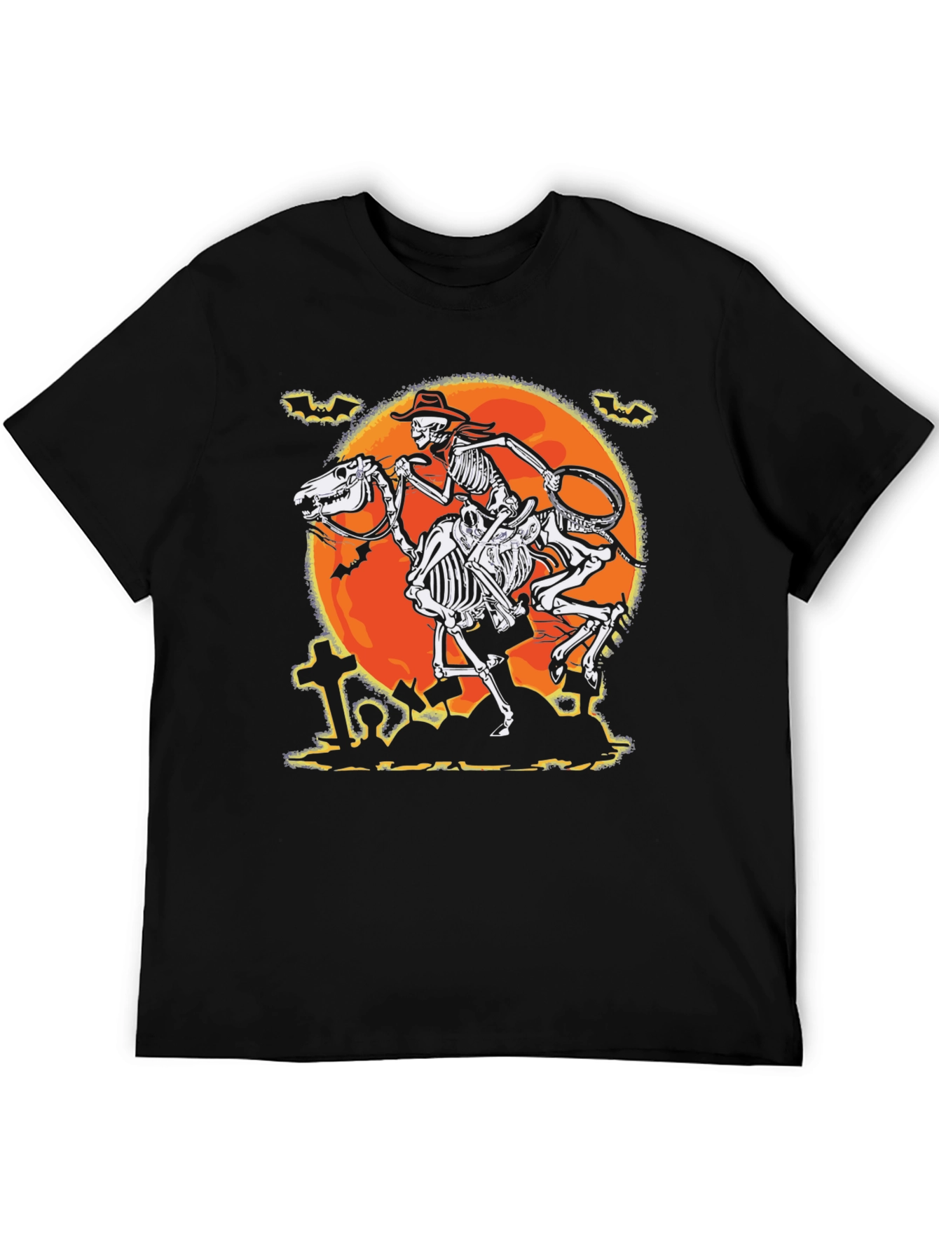 Camiseta Halloween Esqueleto Vaquero Luna