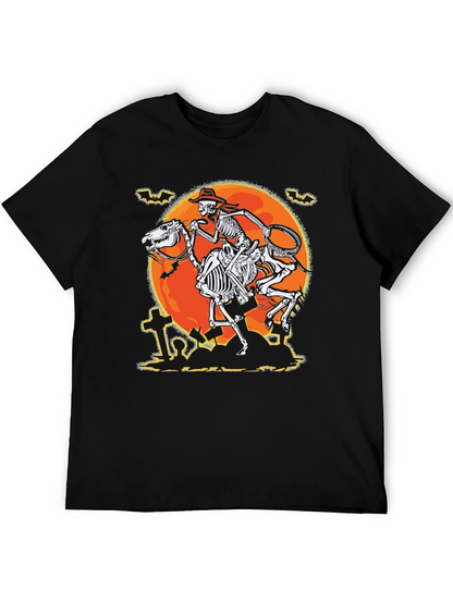 Camiseta Halloween Esqueleto Vaquero Luna
