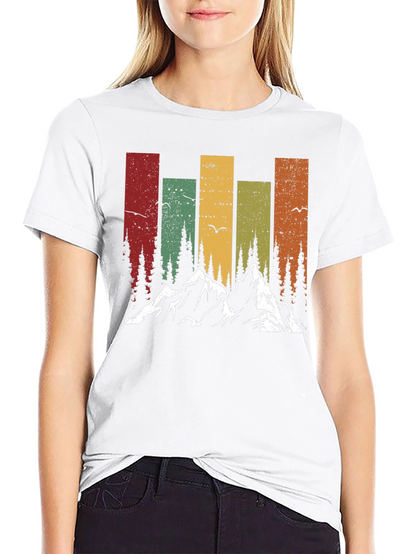 Camiseta Retro de Montaña y Naturaleza