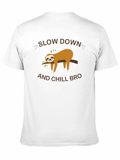 Camiseta Negra con Diseño de Perezoso Relax