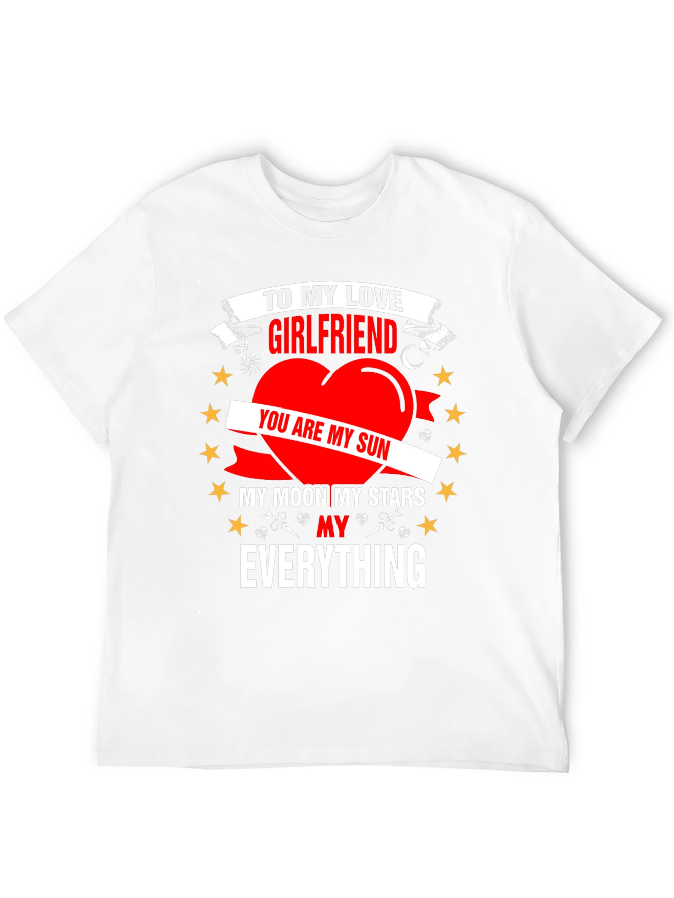 Camiseta Negra: Para Mi Novia Sol y Estrellas