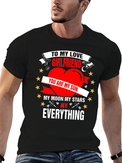 Camiseta Negra: Para Mi Novia Sol y Estrellas