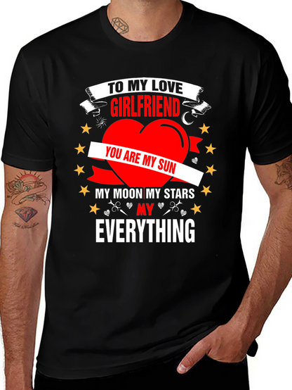 Camiseta Negra: Para Mi Novia Sol y Estrellas