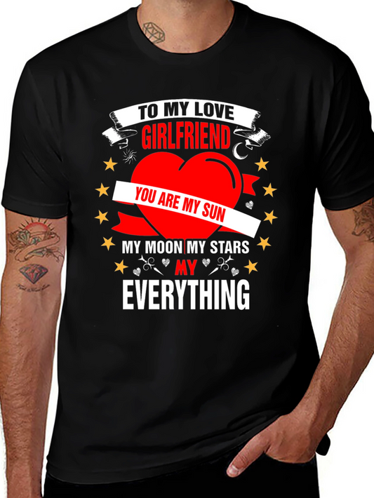 Camiseta Negra: Para Mi Novia Sol y Estrellas