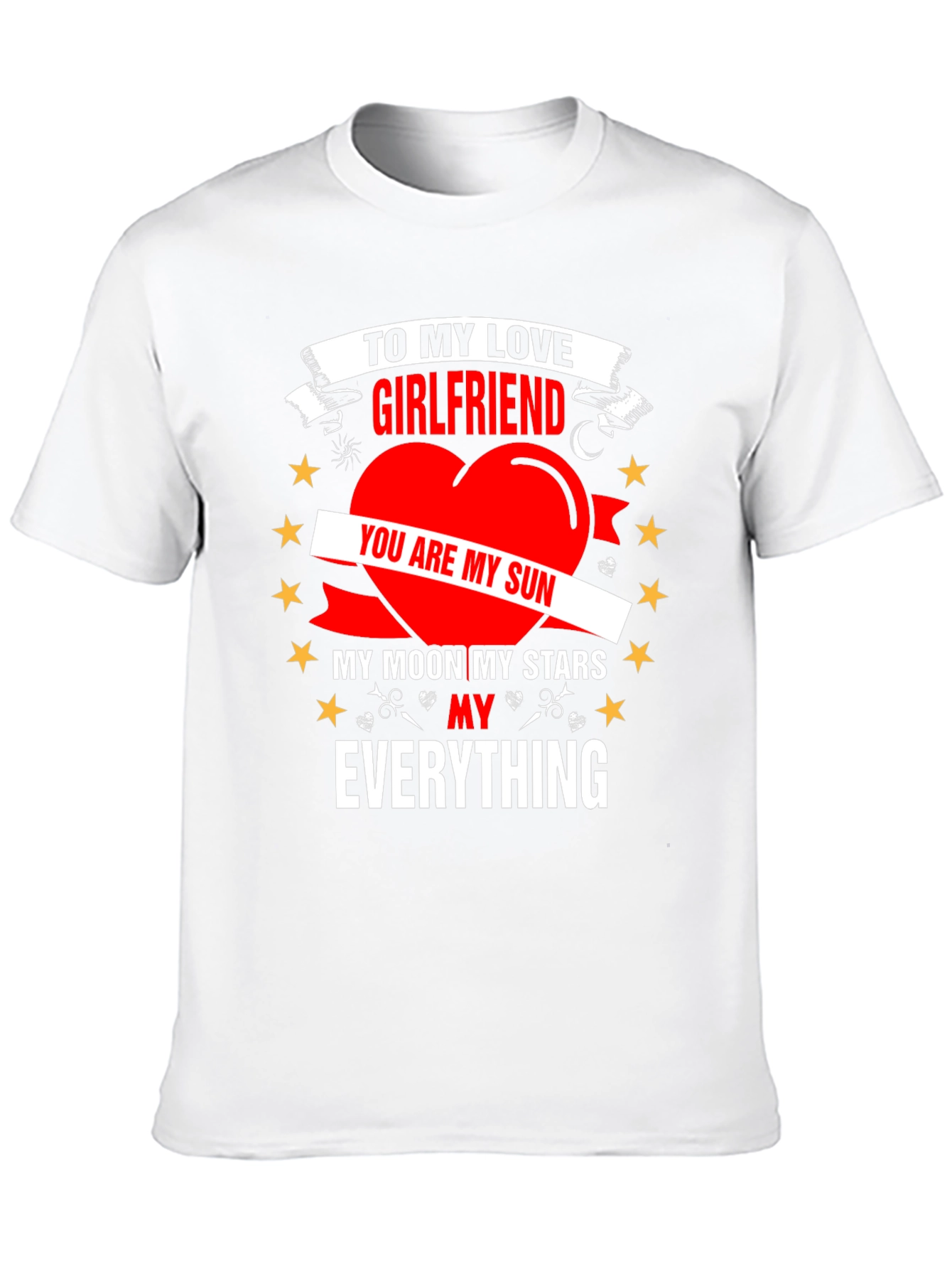 Camiseta Negra: Para Mi Novia Sol y Estrellas