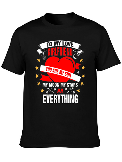 Camiseta Negra: Para Mi Novia Sol y Estrellas