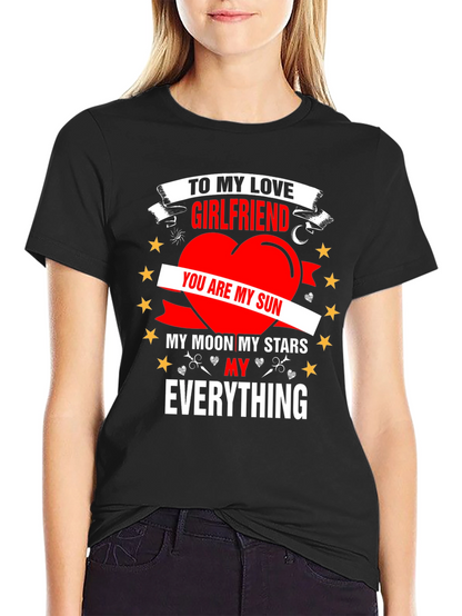 Camiseta Negra: Para Mi Novia Sol y Estrellas
